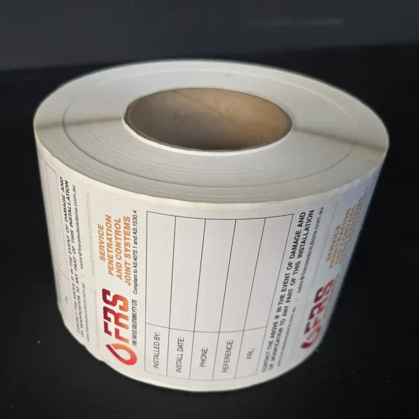 Penetration Seal Fire Compliance Stickers